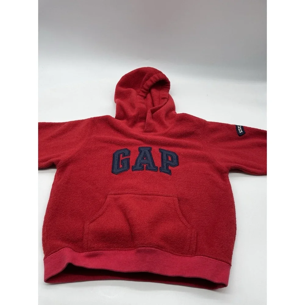 Baby‎ Gap Toddlers Hoodie Red Pullover Size 3 Yrs.Top Hooded Fleece Sweatshirt